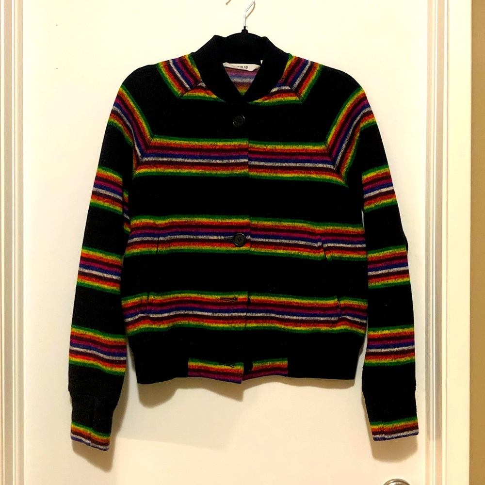 Rainbow sweater coat